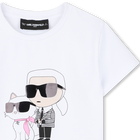 T-shirt de manga curta KARL LAGERFELD KIDS 
                    GIRL