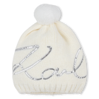 Gorro de malha com pompom KARL LAGERFELD KIDS 
                    GIRL