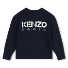Camisola com flor e log&oacute;tipo KENZO KIDS 
                    GIRL