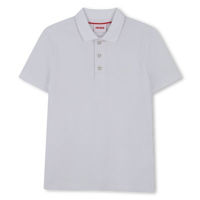 Short-sleeved piqué polo shirt HUGO BOY
