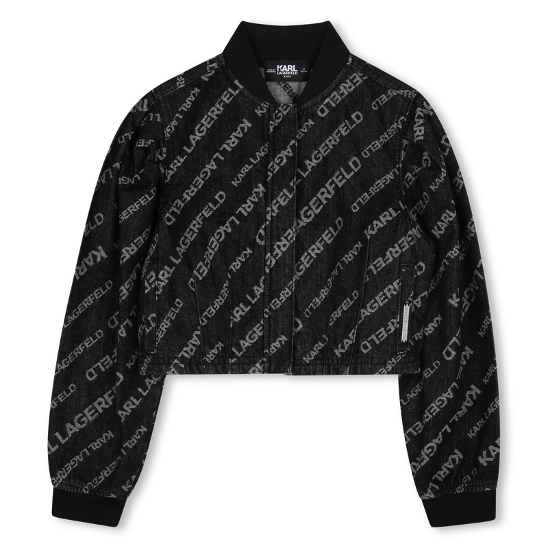 Jaqueta em ganga manga bal&atilde;o KARL LAGERFELD KIDS 
                        GIRL