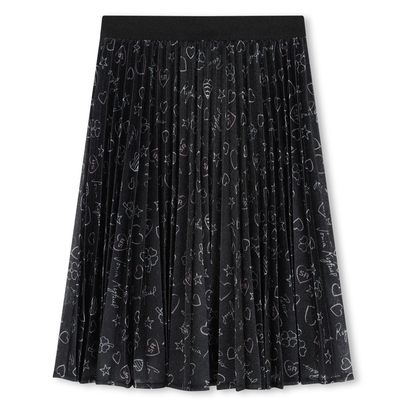 Saia plissada estampada SONIA RYKIEL 
                    GIRL