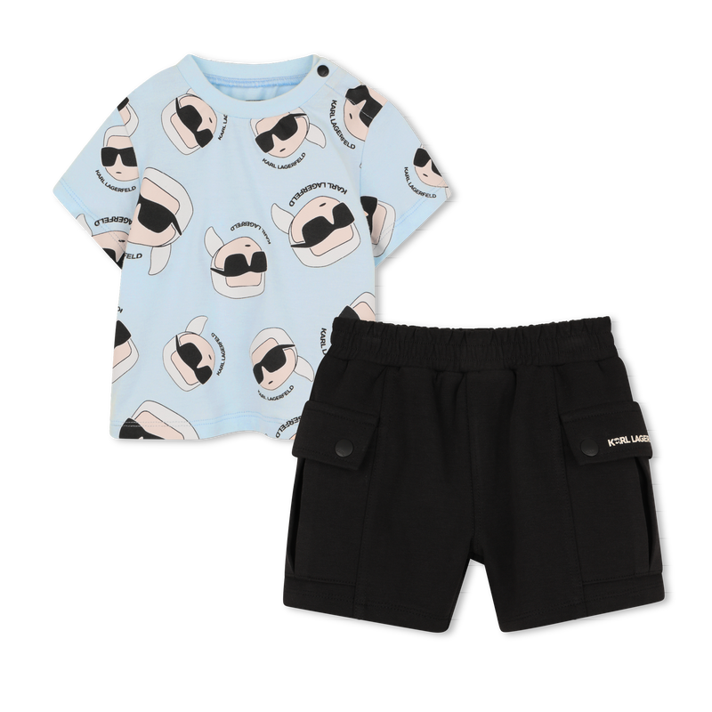 CONJUNTO DE T-SHIRTS E CAL&Ccedil;&Otilde;ES KARL LAGERFELD KIDS 
                        BOY
