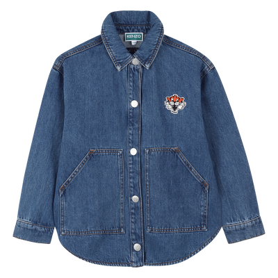 Camisa jeans de algodão KENZO KIDS BOY