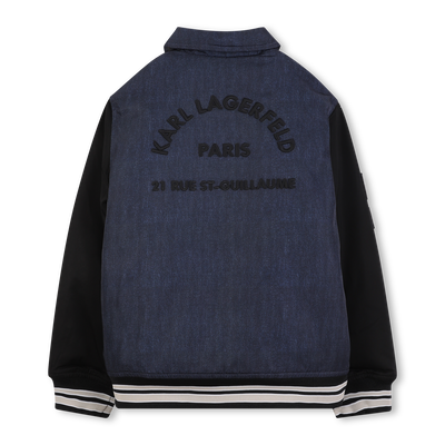 Jaqueta bomber de poliéster KARL LAGERFELD KIDS BOY