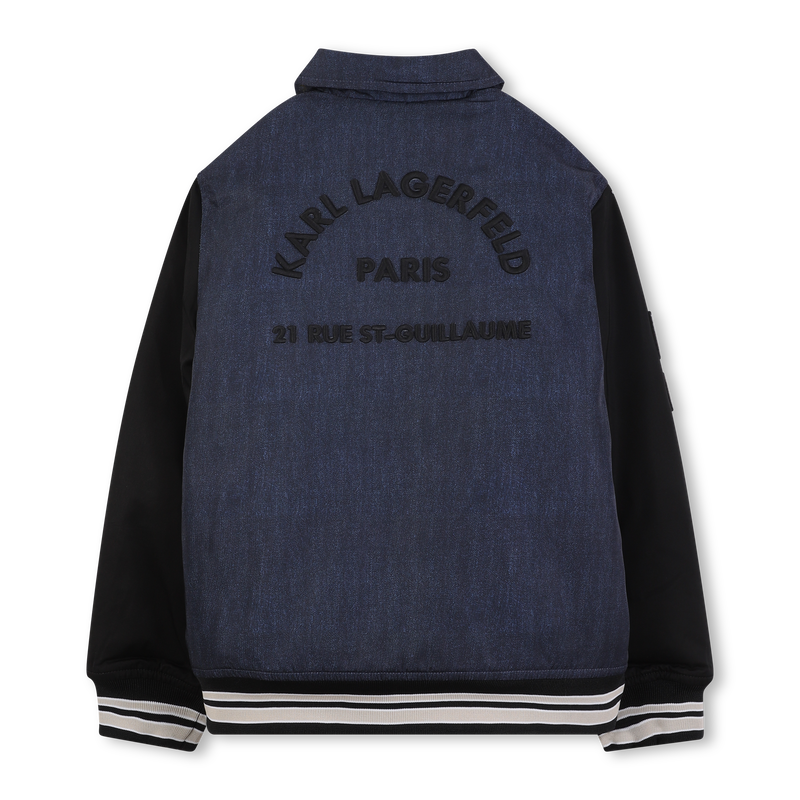 Jaqueta bomber de poliéster KARL LAGERFELD KIDS 
                    BOY