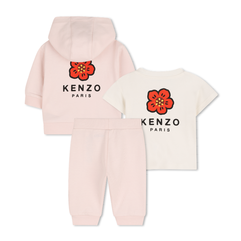 CONJUNTO T-SHIRT, CARDIGAN E CAL&Ccedil;AS KENZO KIDS 
                        UNISEX