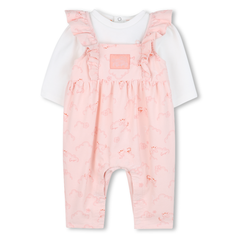 Conjunto de camiseta + macacão KENZO KIDS 
                    GIRL