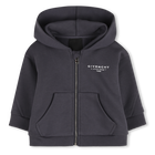 Capuz zip-up, CINZENTO ESCURO, hi-res