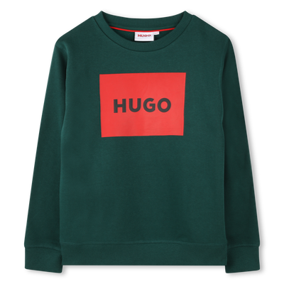 Sweatshirt em molet&atilde;o HUGO BOY