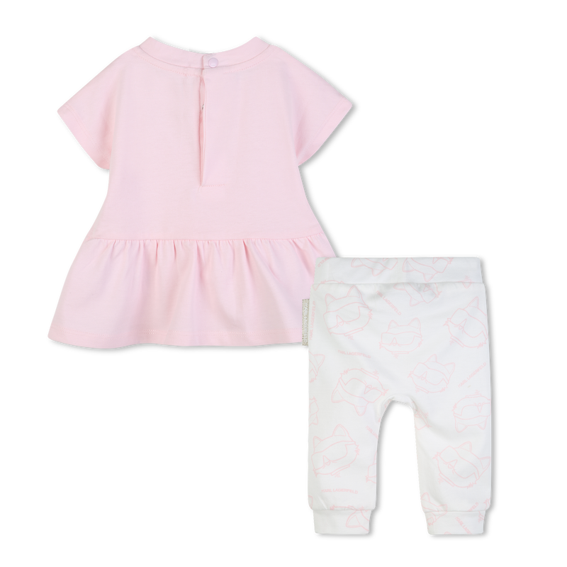 CONJUNTO DE VESTIDOS E LEGGINGS KARL LAGERFELD KIDS 
                        GIRL