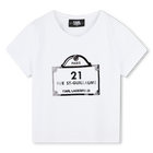 T-shirt com estampa KARL LAGERFELD KIDS 
                    GIRL