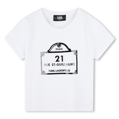 T-shirt com estampa KARL LAGERFELD KIDS GIRL