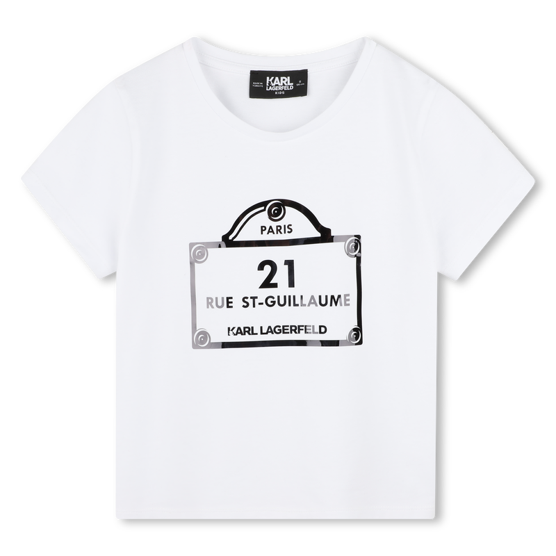 T-shirt com estampa KARL LAGERFELD KIDS 
                        GIRL