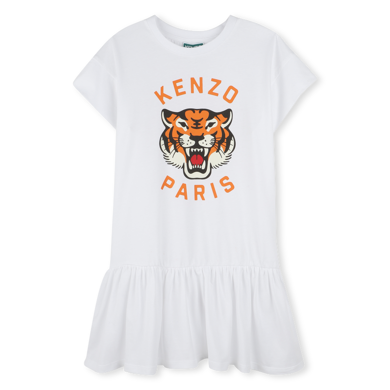 Vestido estampado com folho KENZO KIDS 
                        GIRL