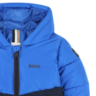 Blus&atilde;o penas bicolor com capuz BOSS 
                    BOY