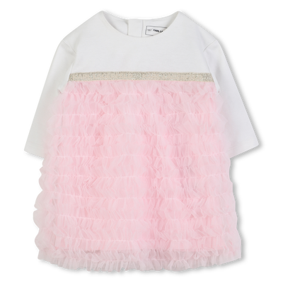 Vestido formal de algodão KARL LAGERFELD KIDS GIRL