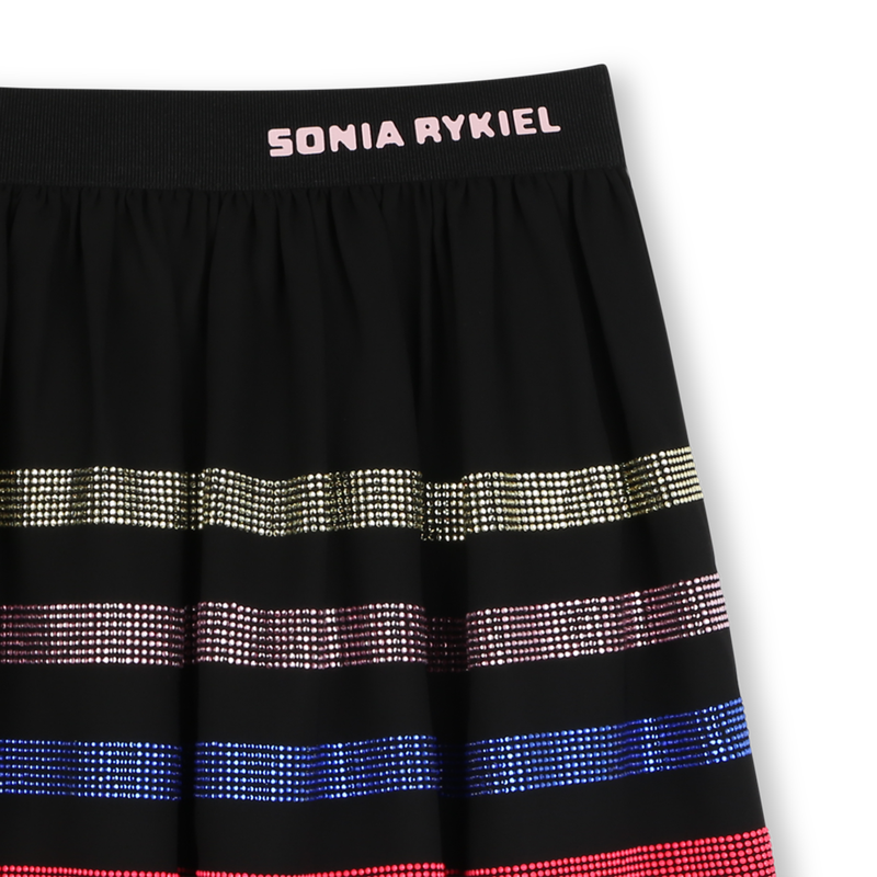 Saia em tecido crepe e strass SONIA RYKIEL 
                        GIRL