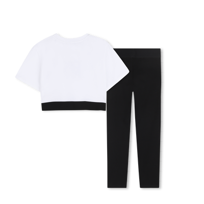 CONJUNTO DE T-SHIRTS E LEGGINGS DKNY GIRL