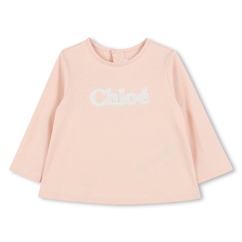 T-shirt com logótipo bordado CHLOE 
                    GIRL