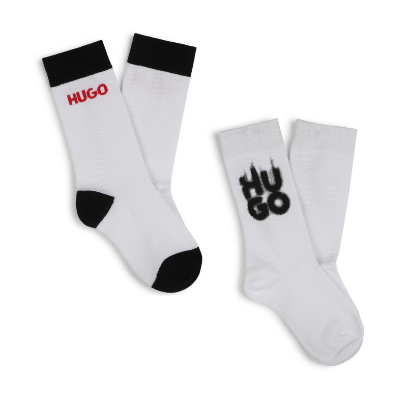 Conjunto de 2 pares de meias HUGO 
                        UNISEX