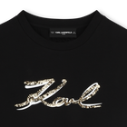 T-shirt com lantejoulas KARL LAGERFELD KIDS 
                    GIRL