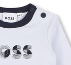 Conjunto de body, babador e chap&eacute;u BOSS 
                    BOY