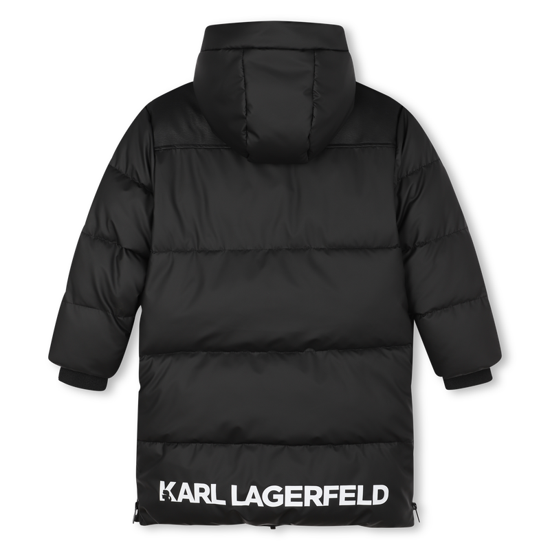 Blusão de penas comprido KARL LAGERFELD KIDS 
                    BOY