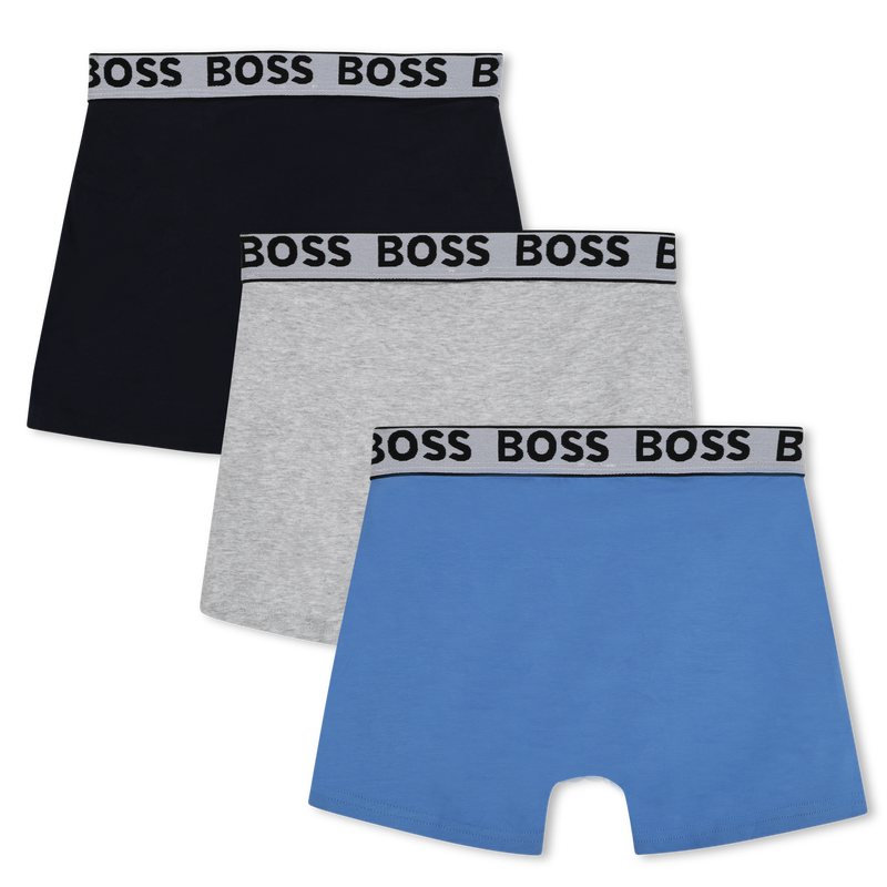 Set of 3 cotton boxer shorts BOSS 
                    BOY