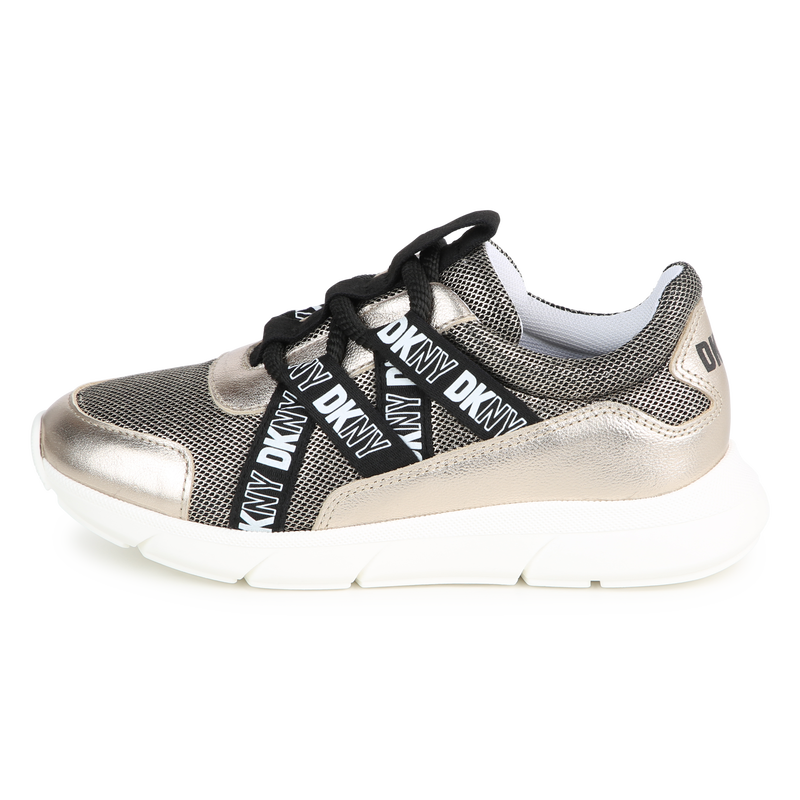 Leather & mesh sneakers DKNY 
                    GIRL