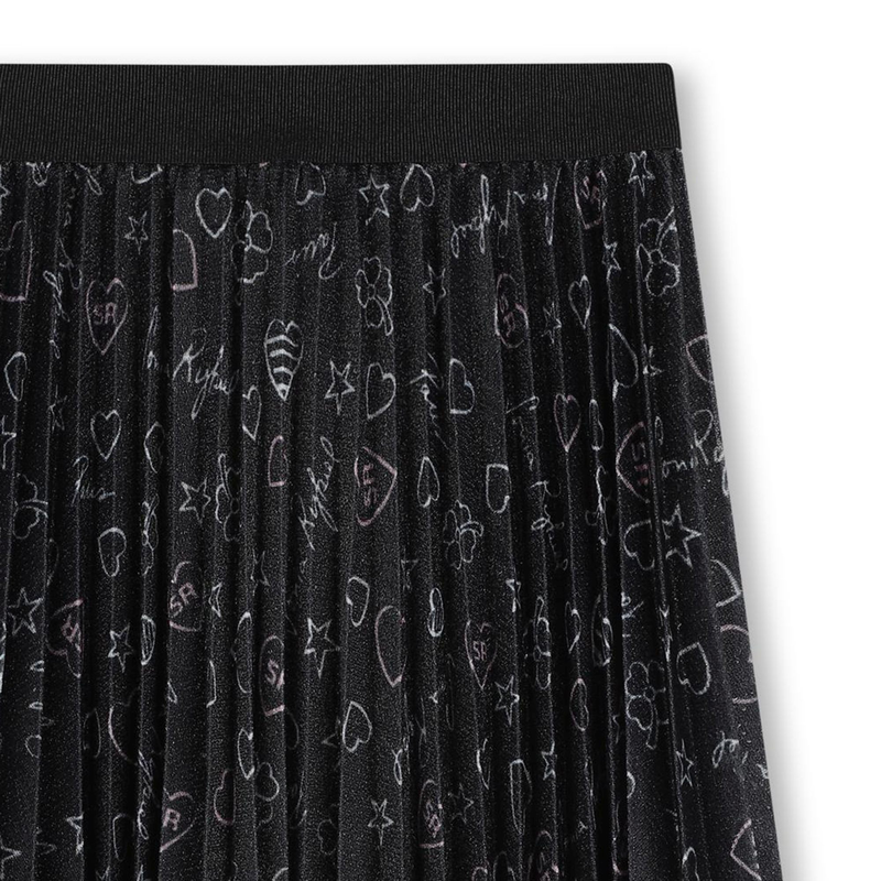 Saia plissada estampada SONIA RYKIEL 
                    GIRL