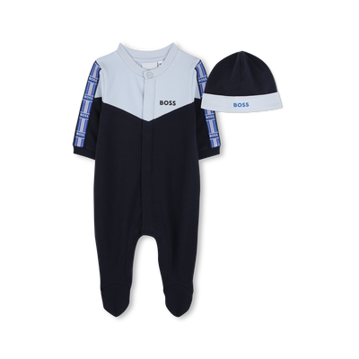 Pijama e gorro de molet&atilde;o BOSS BOY