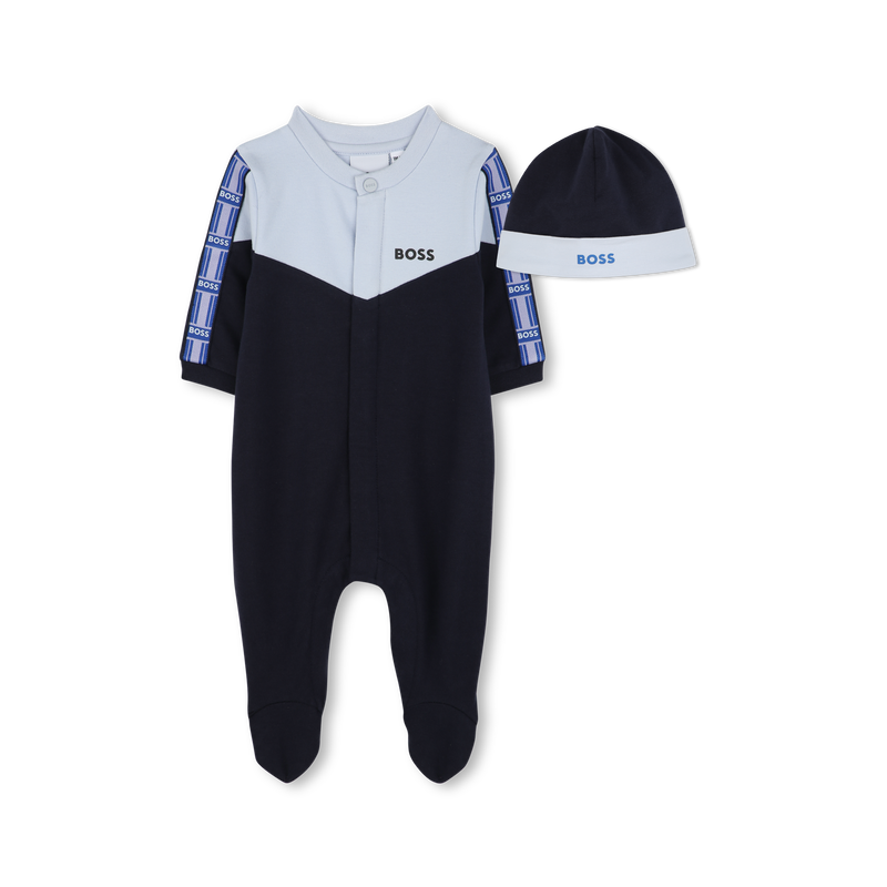 Pijama e gorro de molet&atilde;o BOSS 
                        BOY