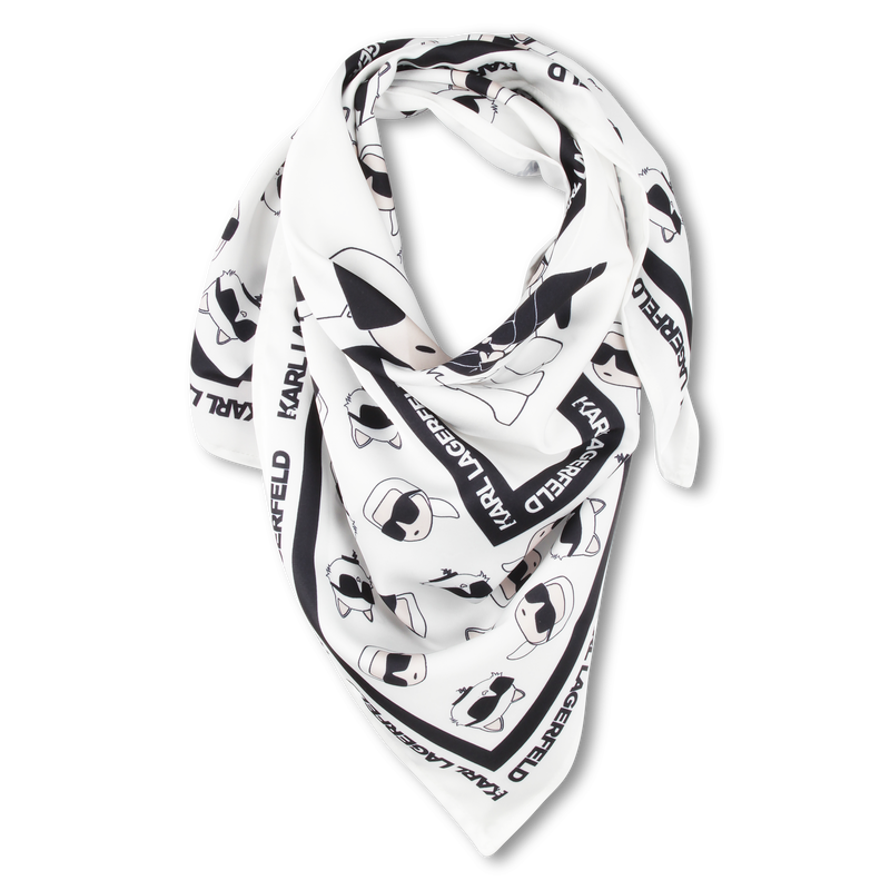 Printed square scarf KARL LAGERFELD KIDS 
                    GIRL
