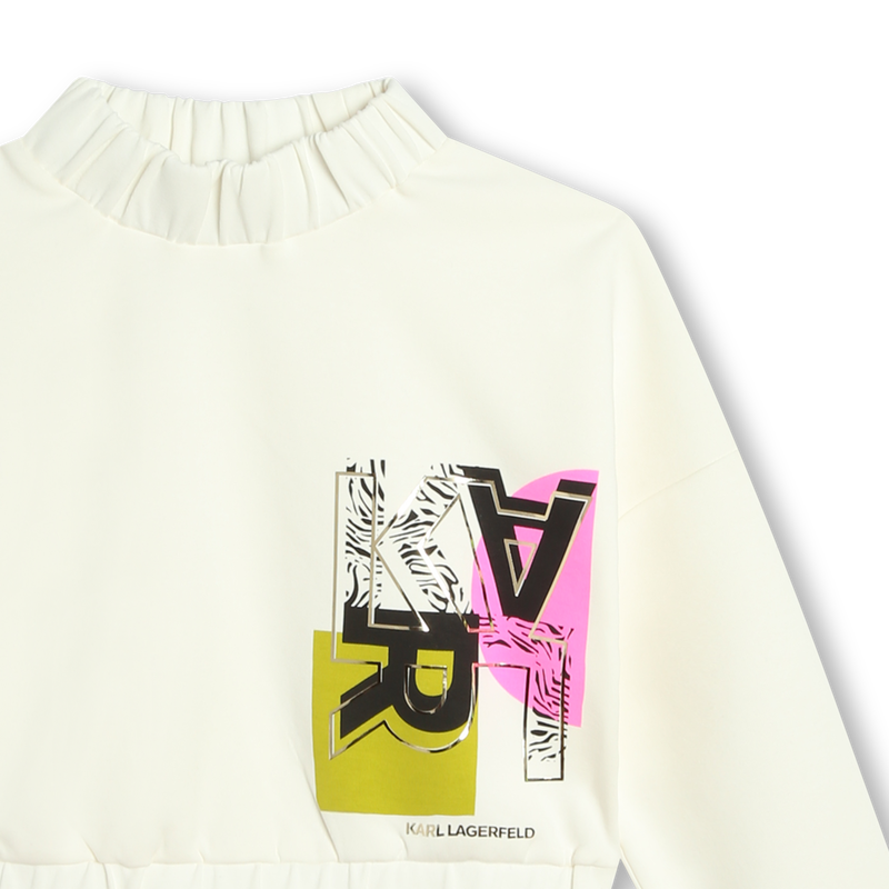 Sweatshirt com estampado KARL LAGERFELD KIDS 
                    GIRL