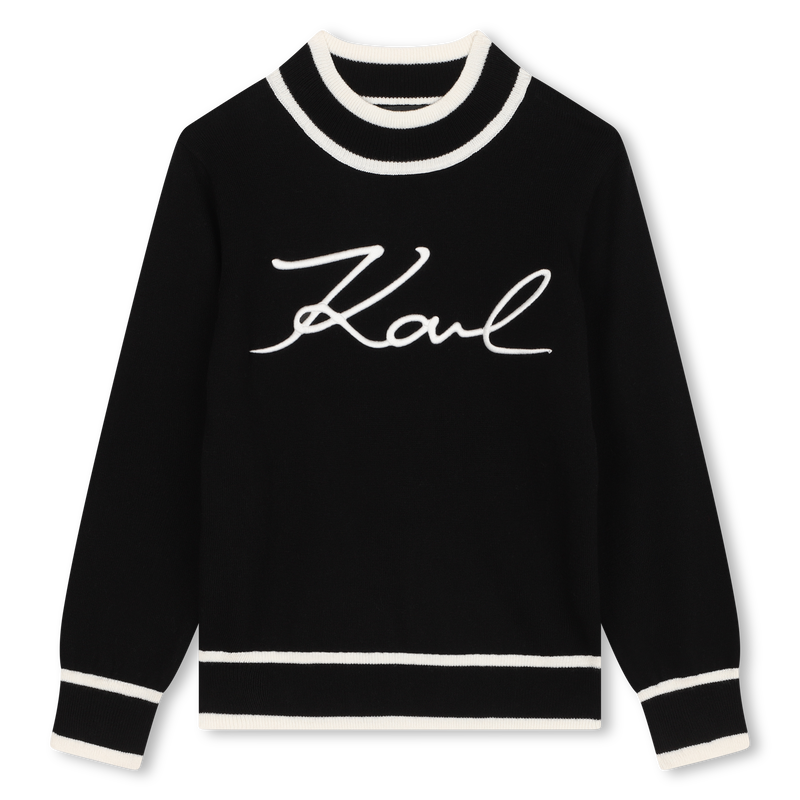 Embroidered Signature Sweater KARL LAGERFELD KIDS 
                    GIRL