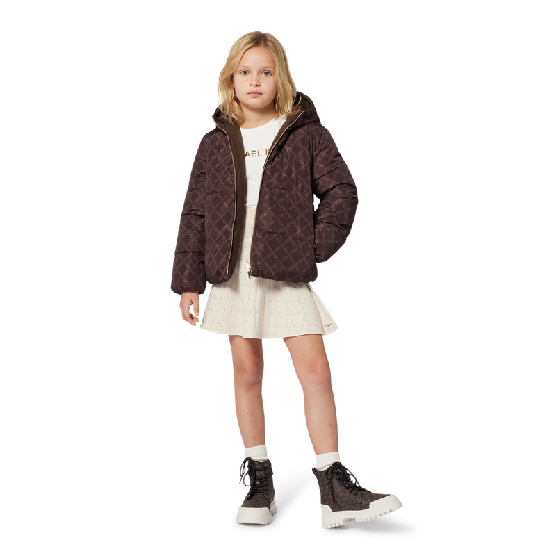 Jaqueta acolchoada reversível com capuz MICHAEL KORS 
                    GIRL