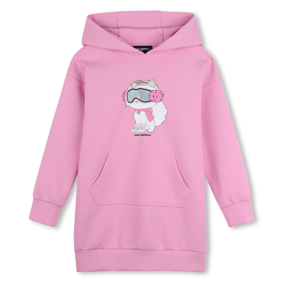 Vestido com capuz KARL LAGERFELD KIDS GIRL