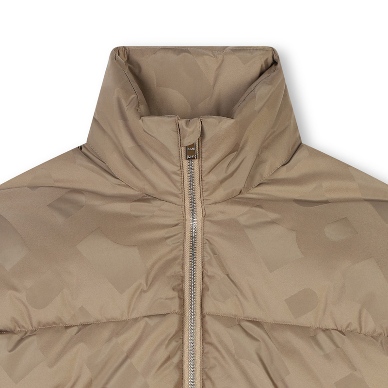 Blus&atilde;o com fecho e gola alta BOSS 
                        GIRL