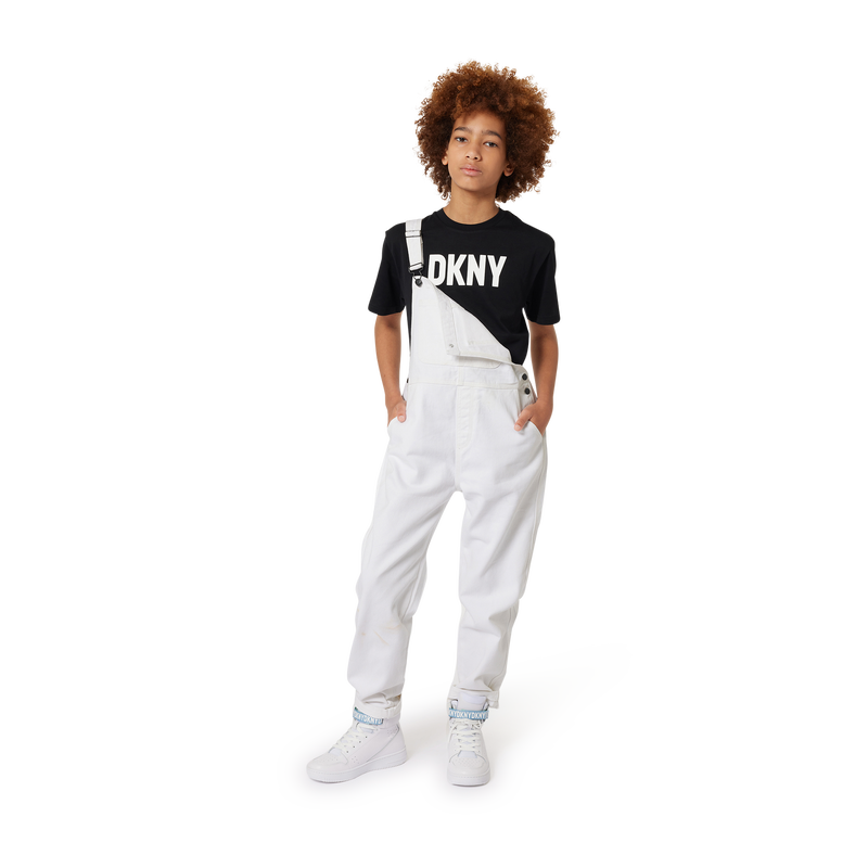 T-shirt unissexo em algodão DKNY 
                    UNISEX