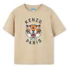 T-shirt de manga curta, BEGE, hi-res