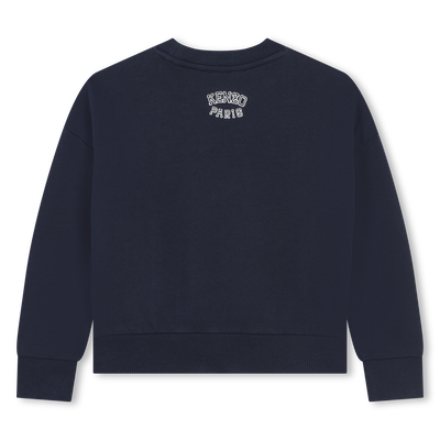 Sweatshirt de algodão bordada KENZO KIDS GIRL