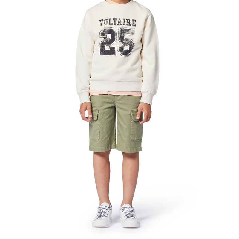 Sweatshirt em molet&atilde;o ZADIG & VOLTAIRE 
                        MENINO
