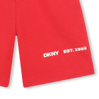 Bermudas de algod&atilde;o em molet&atilde;o DKNY 
                    BOY