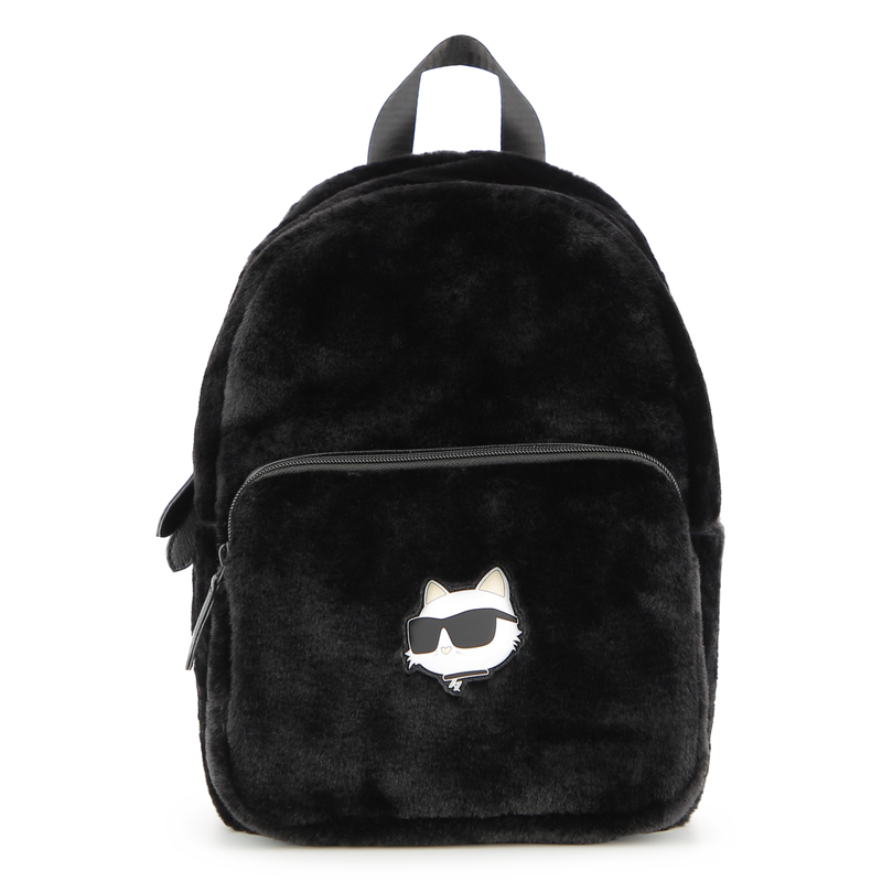 Mochila pequena feita de lã fofa KARL LAGERFELD KIDS 
                    GIRL