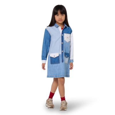 Vestido em denim KIDS AROUND GIRL