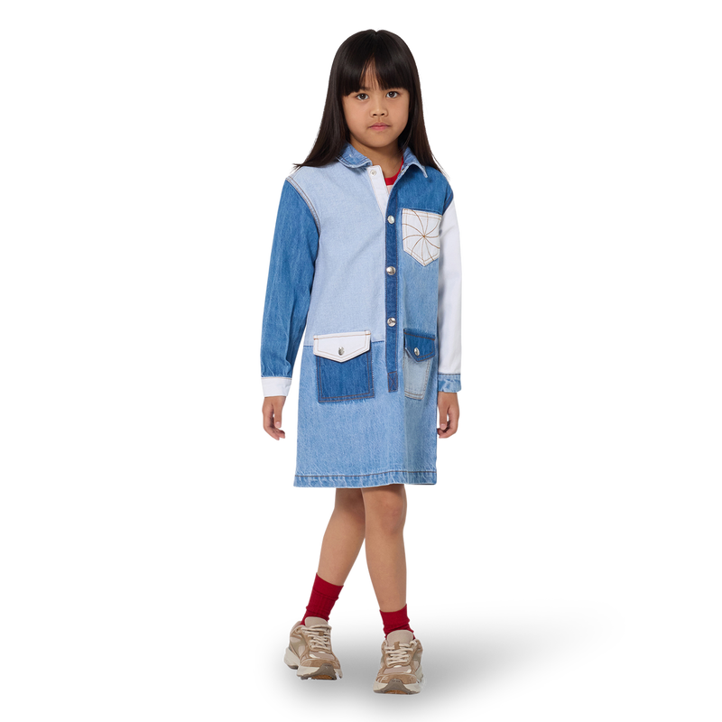 Vestido em denim KIDS AROUND 
                        GIRL
