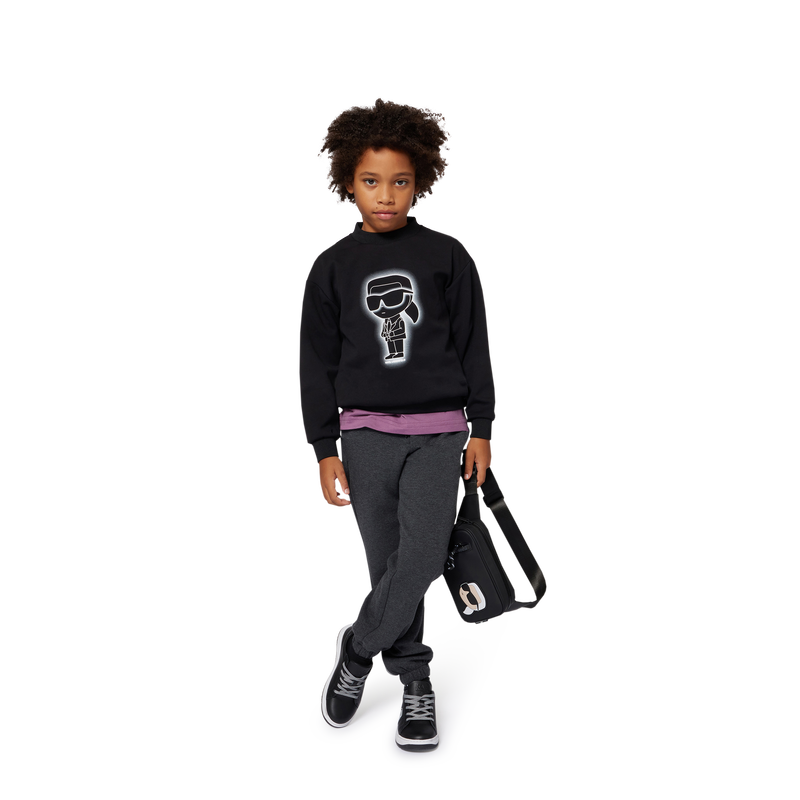 Pochete em tecido revestido com efeito de borracha KARL LAGERFELD KIDS 
                    BOY
