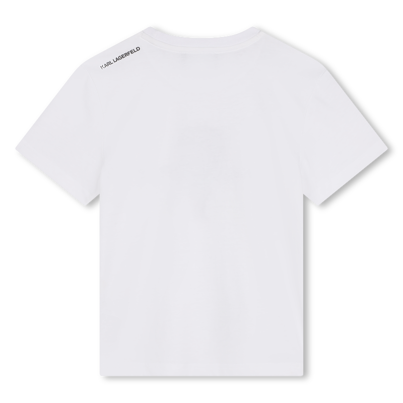 T-shirt manga curta de algodão KARL LAGERFELD KIDS 
                    BOY