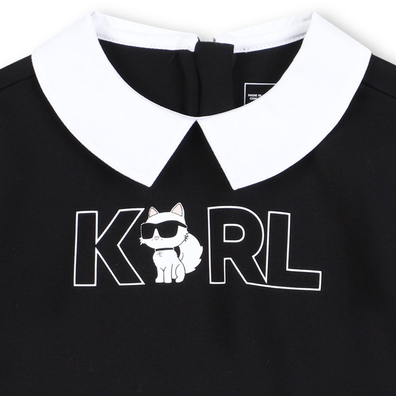 Vestido de manga comprida KARL LAGERFELD KIDS 
                    GIRL